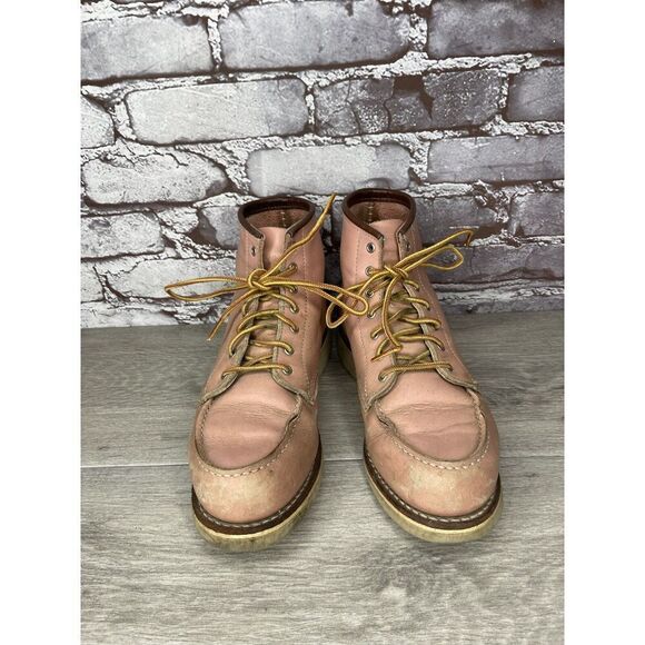 Red Wing 3387 Rose Pink Leather Lace Up Work Boots Women's Sz 8M US/38.5EU USA - Picture 15 of 16